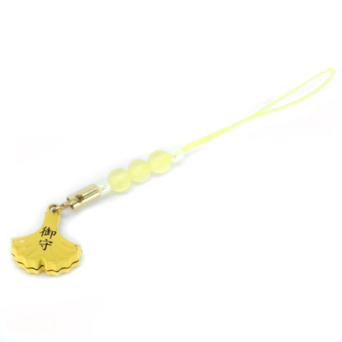 Ginkgo Leaf Netsuke Omamori Charm - main