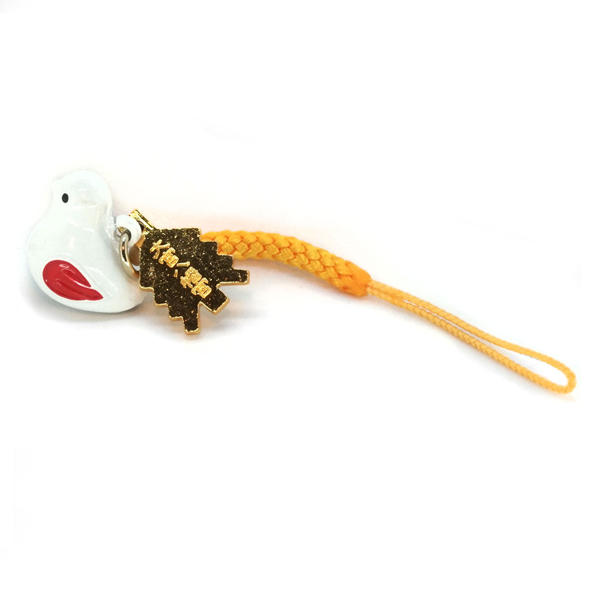Dove Netsuke Omamori Charm - red