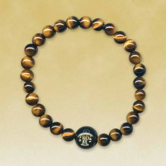 Tiger's Eye Prayer Bracelet - Sensoji Temple